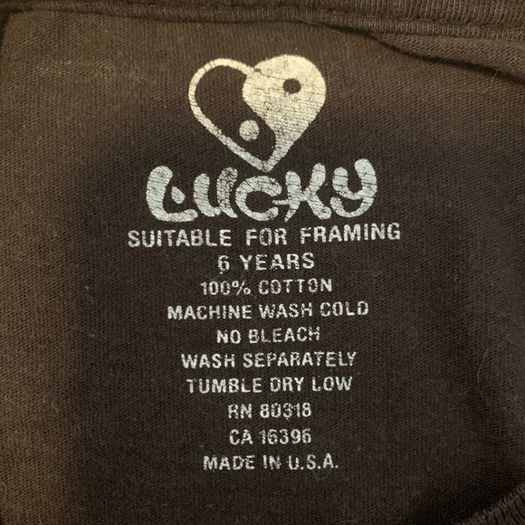 Lucky brand black graphic tee; size - Picture 4 of 4